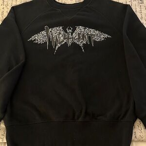 Disney Black maleficent rhinestone Crewneck Sweater